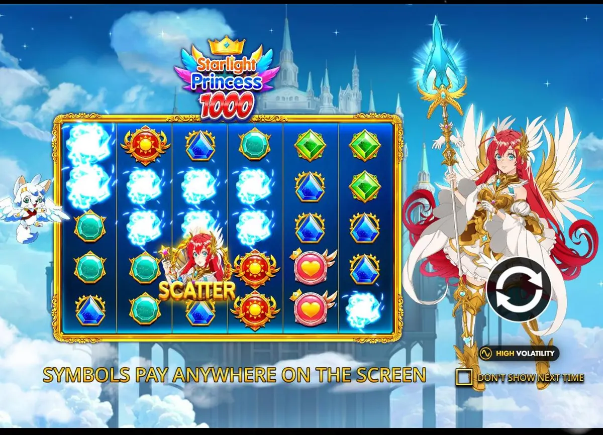 Starlight Princess 1000 start screen in the official demo