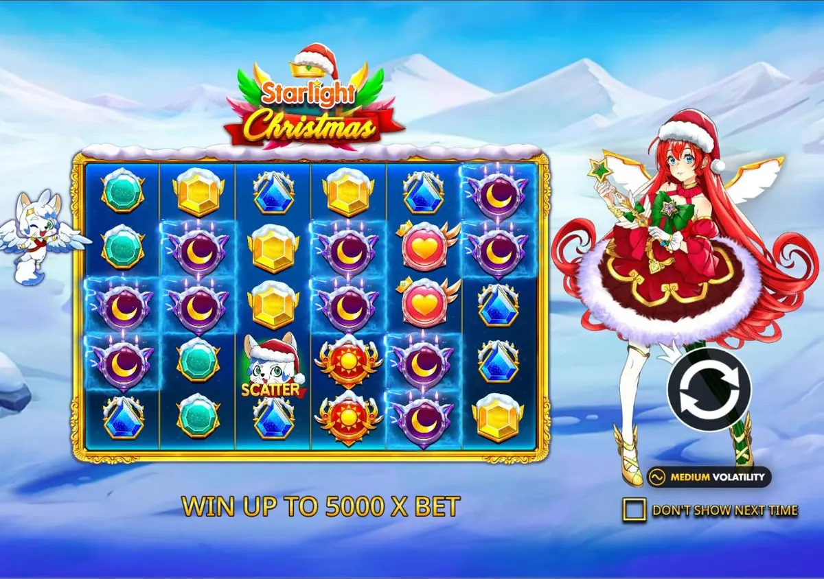 Starlight Christmas start screen in the official demo